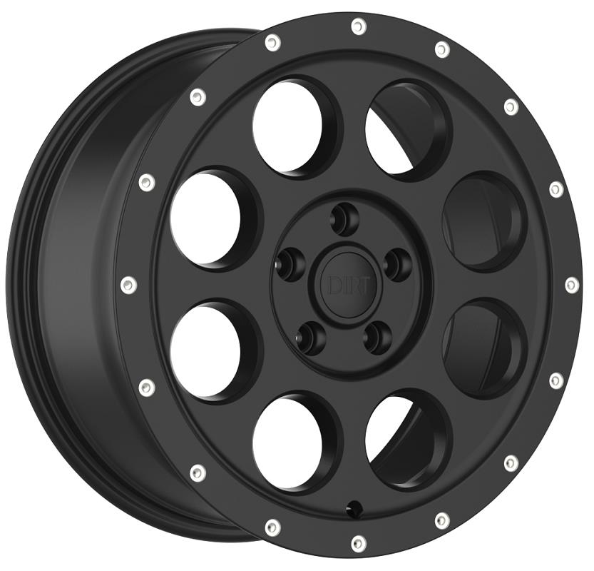 STATUSFÄLGAR D214 FLATBLACK MILLED RIVETS 8x18 5/118 ET48 CB71.1