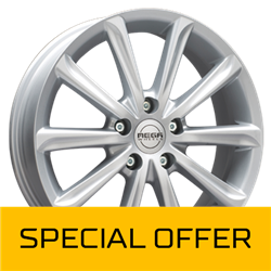 MEGA WHEELS VIRGO SILVER 7x17 5/108 ET47 CB73.2