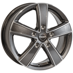 MEGA WHEELS HERCULES 5 ANTHRACITE GREY FRONT POLISHED 6.5x16 5/130 ET61 CB89.1