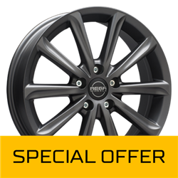 MEGA WHEELS VIRGO DARK MAT ANTHRACITE GREY 7x17 5/112 ET47 CB73.2