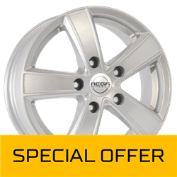 MEGA WHEELS HERCULES 5 SILVER 7x17 5/160 ET53 CB65.1