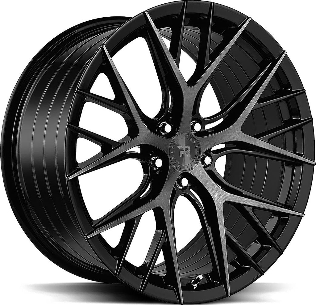 R-SERIES R16 BRUSH DUAL BLACK 9x20 5/112 ET35 CB66.6