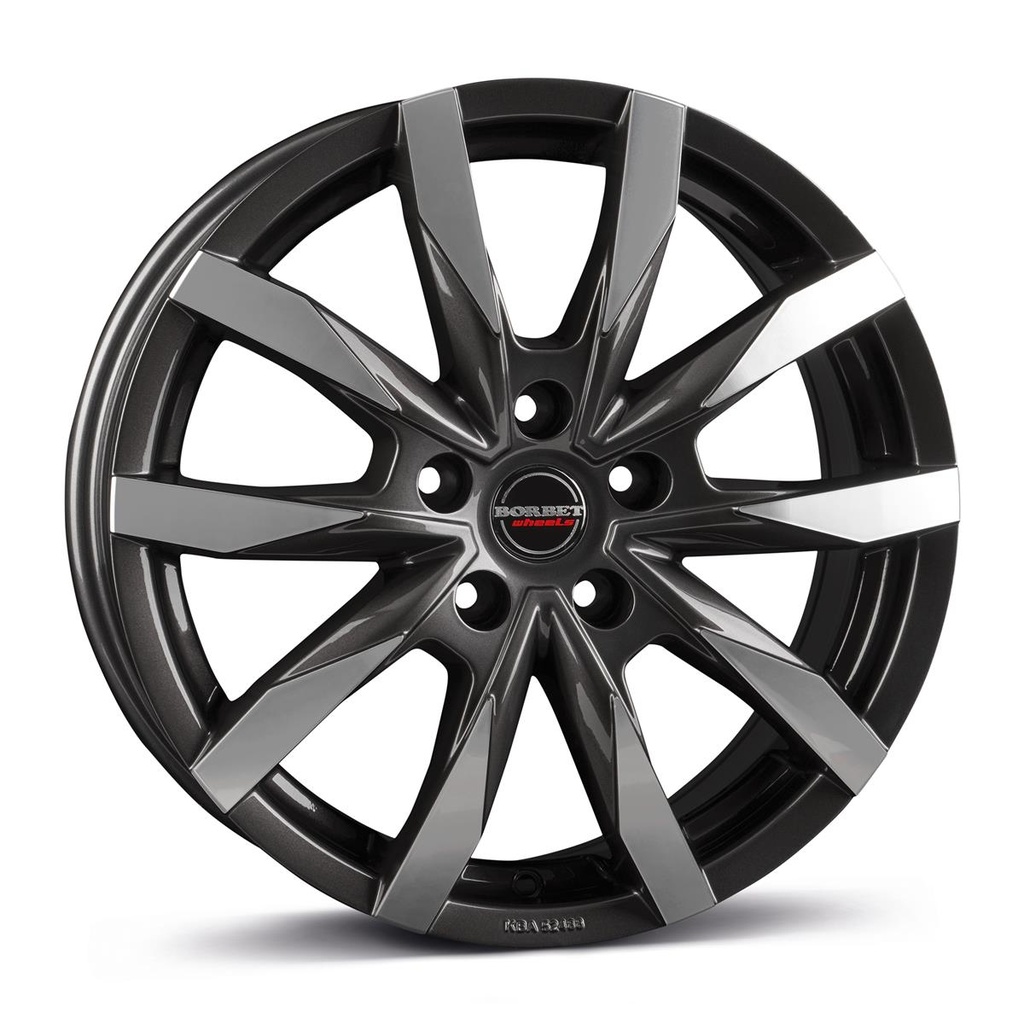 BORBET CW5 MIST ANTRACITE GLOSS POLIS 6x16 5/130 ET68 CB78.1