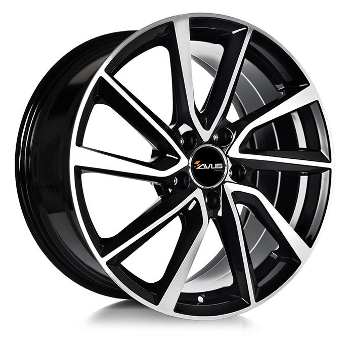 AVUS AC-518 BLACK POLISHED 6x15 5/100 ET38 CB57.1