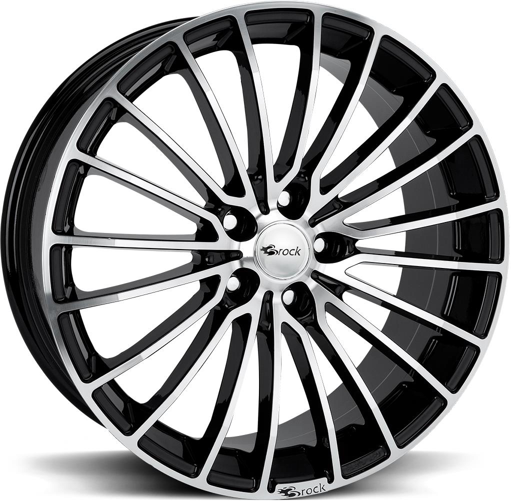 BROCK B24 BLACK FULL POLISH 8x18 5/112 ET45 CB66.6