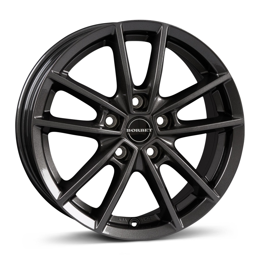 BORBET W MIST ANTRACITE GLOSS 6x15 5/108 ET43 CB72.5