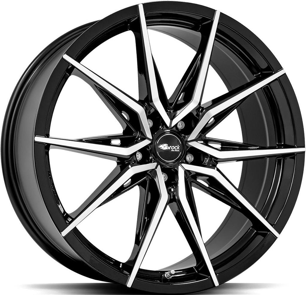 BROCK B42 BLACK FULL POL 8x18 5/108 ET42 CB72.6