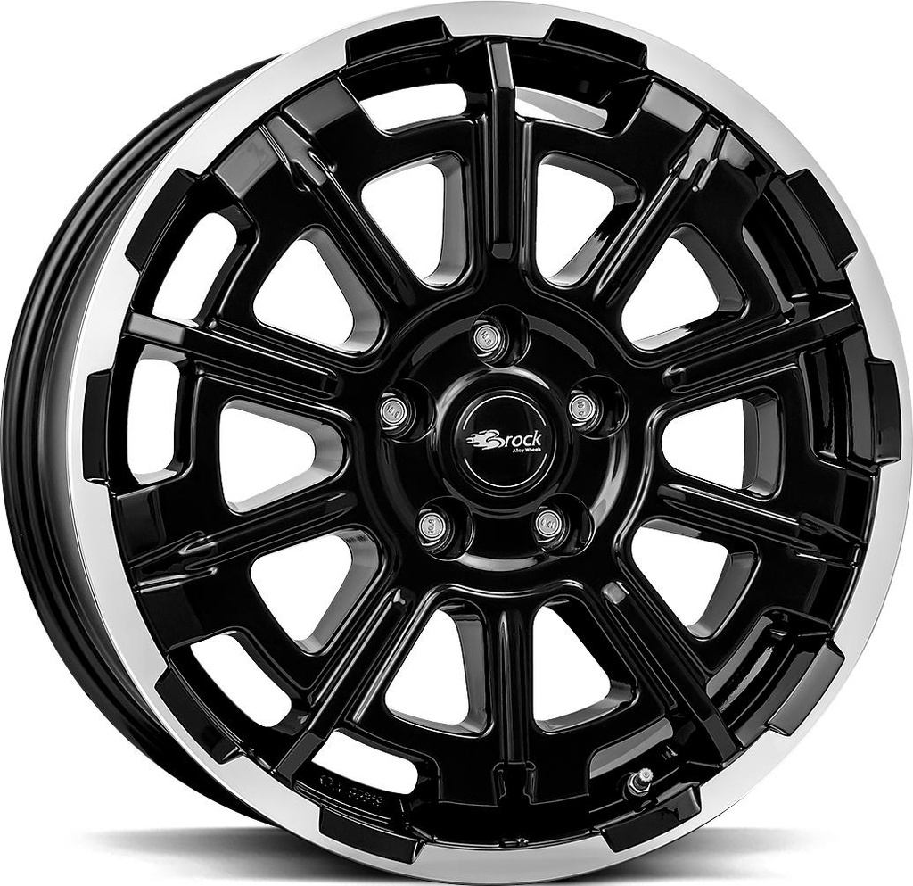 BROCK B45 BLACK FULL POL 7x17 5/130 ET62 CB89.1