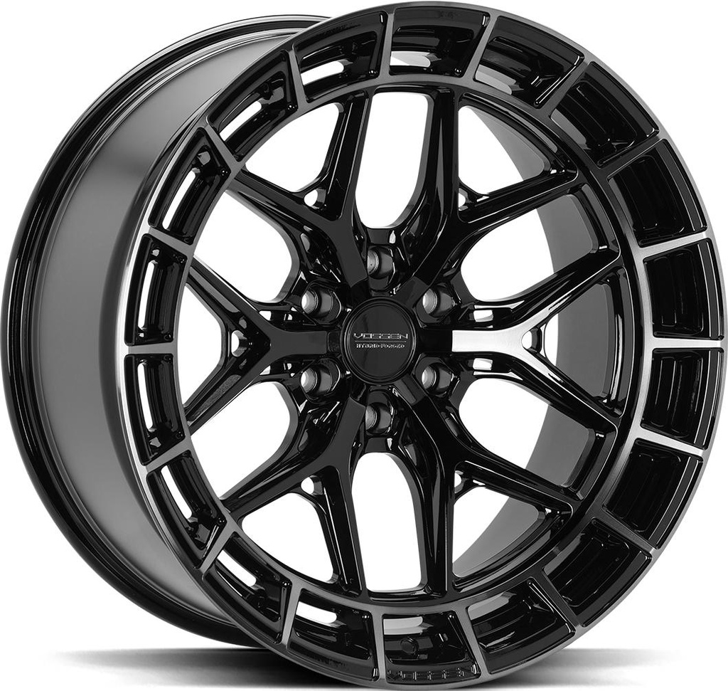 VOSSEN HFX1 TINTED GLOSS BLACK 9.5x22 6/139.7 ET20 CB106.1