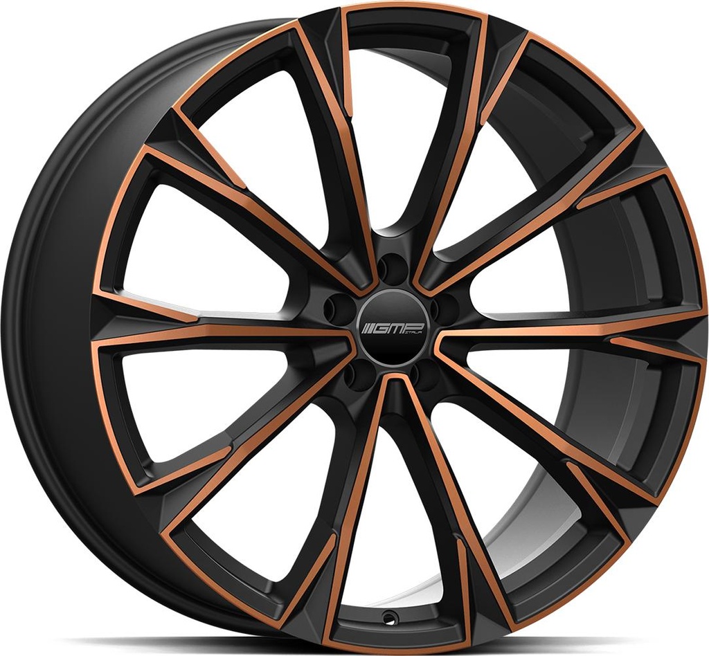 GMP TOTALE SATIN BLACK BRONZE ORANGE 8x19 5/112 ET30 CB66.6
