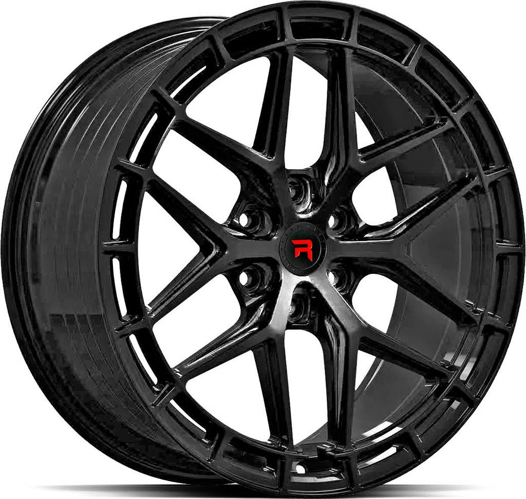 R-SERIES R21 GLOSS BLACK 8x18 5/112 ET45 CB66.6