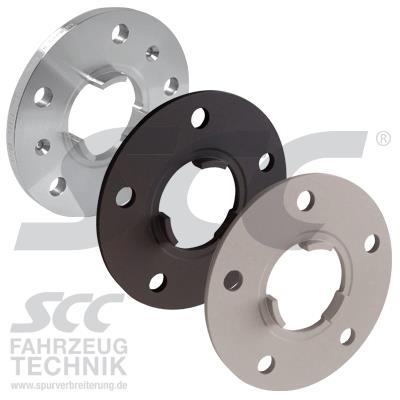 SCC Spacer 7mm System 2P ALU musta/anod. 5/130 CB71,6 (pari)