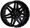 STATUSFÄLGAR D62 FLATBLACK MILLED RIVETS 9x20 6/139.7 ET25 CB106.1