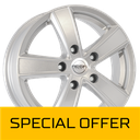 MEGA WHEELS HERCULES 5 SILVER 7x17 5/160 ET53 CB65.1