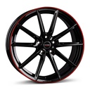 BORBET LX18 BLACK GLOSS RIM RED 8x18 5/114.3 ET40 CB72.5